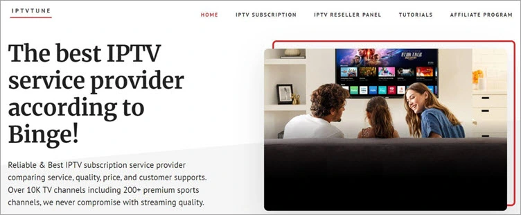 IPTVtune - Reliable & Best IPTV subscription service provider