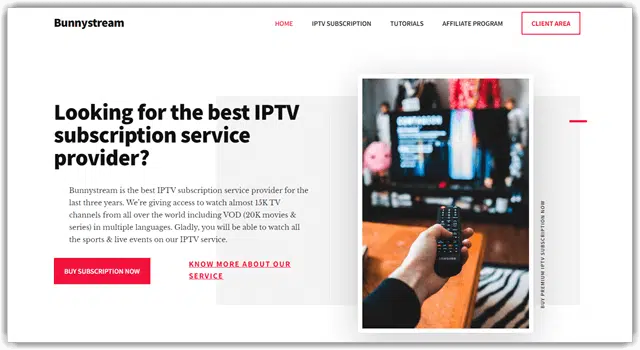 Bunnystream: The best IPTV subscription service provider